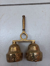 Indische Tempelglocke Gebetsglocke Intarsien 20790 India Messing Antik? Mönch