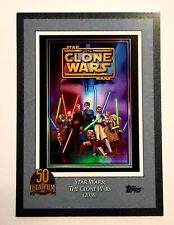 Topps Star Wars Sammelkarte 50th Anniversary The Clone Wars Poster Card SELTEN !