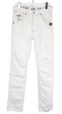 G-STAR Herren Jack Pant Tube Embro Jeans Herren W31/L34 Button Fly Logo Weiß