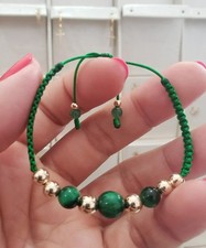 Vietnamesisches Sandgold Armband mit vierblättrigem Kleeblatt Motiv galvanisier