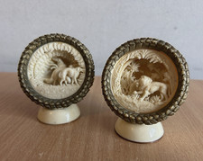 2 x Vintage geschnitztes