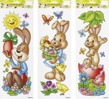 Deko Fensterbild Osterhase bunt  Fensterbild