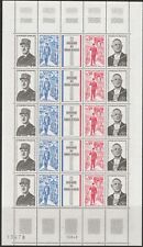 Frankreich 1772/75 postfrisch, General de Gaulle im kompletten Bogen