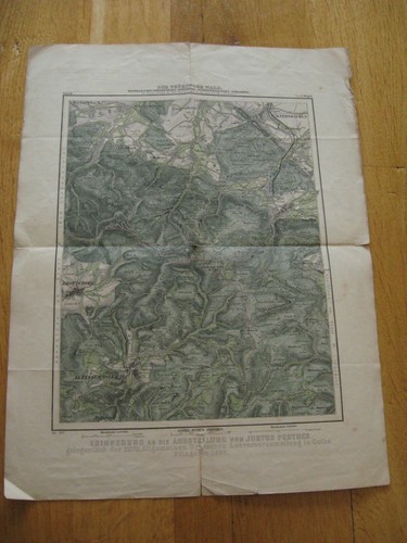 Alte landkarte der tühringer - alte,