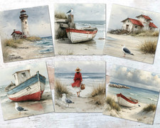 Shabby Strandkartenaufleger -