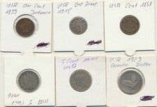USA Lot 6 Münzen