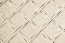 Kunstleder gesteppt Doppel Karo kaschiert Meterware Leder Polsterstoff Stoff 140