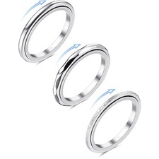 Edelstahl Anti-Stress-Ring Set