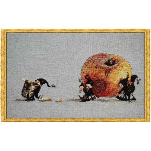 Nimue kreuzstich set apfel - kreuzstich, "apfel"