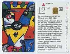 118698 - Otmar Alt: Löwe / Sternzeichen - alte Telefonkarte