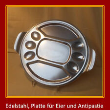 Eierteller,Servierplatte,Antipastiplatte,Eier,Antipasti,Platte,Edelstahl,29,5 cm