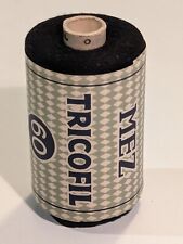 vintage MEZ TRICOFIL-Nähgarn, 60, 1.000 m, schwarz