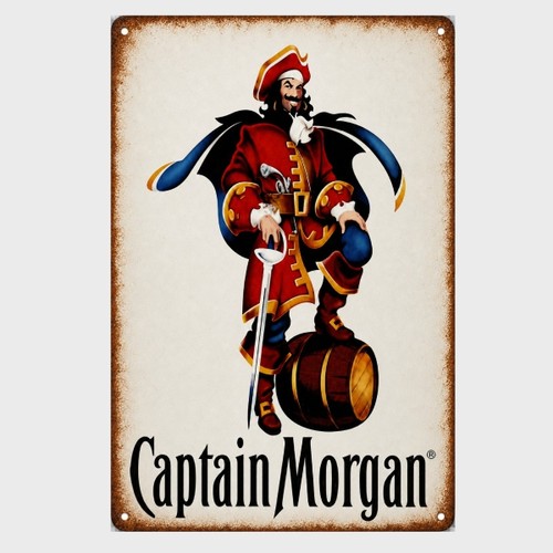 Blechschild captain morgan rum - captain,