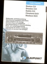 Betriebsanleitung Auto  RADIO Blaupunkt Boston Dresden 31 Ausgabe 2001 Din A 5