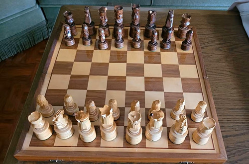 Holz schachspiel mit - holz,