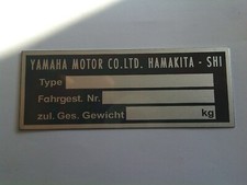 Typenschild plate schild - plate,