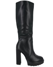 SCHWARZE KUNST-LEDER SEXY HIGH