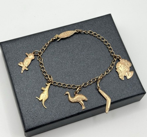 Vintage bettelarmband 9ct - bettelarmband,