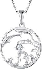 Delphin Herz Kette Damen