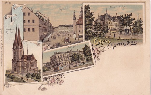 Postkarte gruss aus chemnitz - gruss,