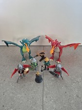 Playmobil 5912 Roter & Grüner Drache / 4 Ritter 