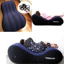 Aufblasbare Sofa Bett Kissen Yoga Chaise Portable Lounger Position Aid Möbel DE