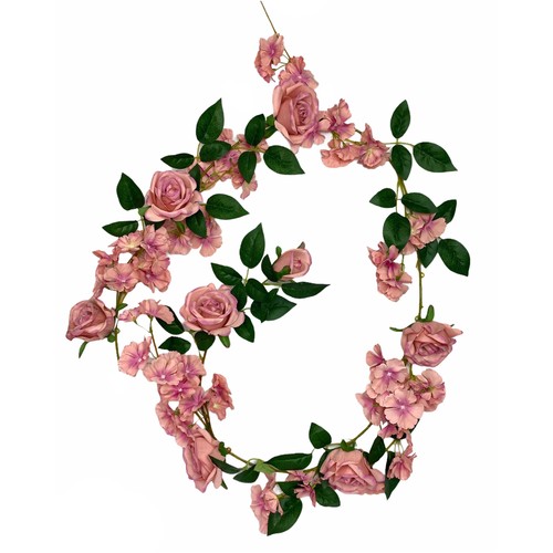 Rosengirlande altrosa rosa - altrosa,