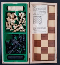 Schach Schachspiel + Dame Spiel Holzbrett Faltbar Spiel Gut Haufler Stuttgart❤❤❤