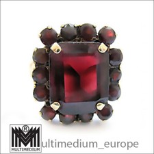 333er gold granat ring - granat,