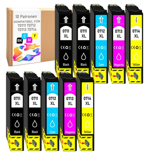 10x tintenpatronen mit chip - tintenpatronen,