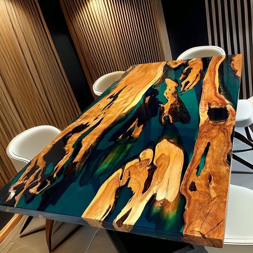 Live edge epoxy - epoxy, river