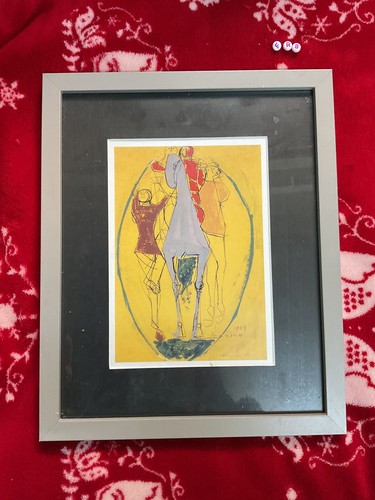 Vintage gerahmter kunstdruck - vintage,