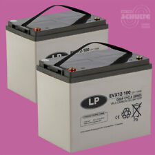 2 St. Akkus AGM-Gel Batterien 12V 100Ah statt 75Ah für Vermeiren Carpo 4 15 km/h