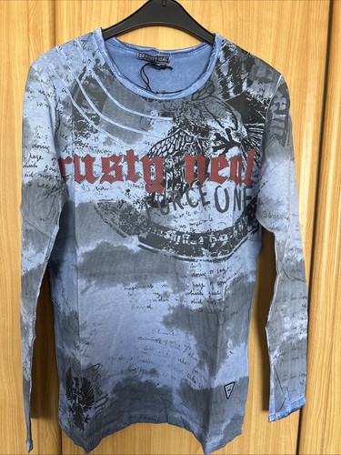 Rusty neal shirt - langarm, blau