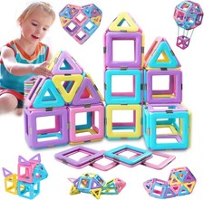 40stk Magnetische Bausteine Magnetspiele Kinder Spielzeug Geschenk für Kinder