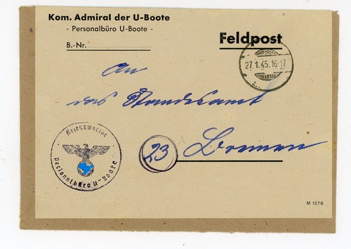 Feldpost 1945 admiral - 27.1.1945,