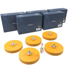 5x Folienradierer Klebegewichte-Entferner Kleber Radierscheibe Ø90mm + Adapter