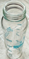 Babyfläschchen Humana mit Skala, 17,5 cm hoch ⌀ ca. 5 cm Glas kaum benutzt