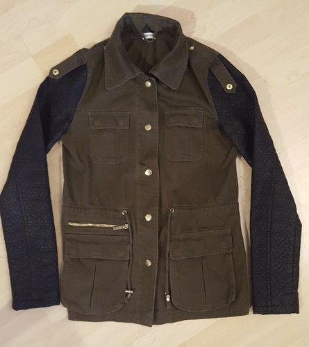 Schicke jacke mit lederärmel - mit,