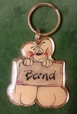 "DIDDL MAUS" Vintage Schlüsselanhänger personalisiert mit "BERND"