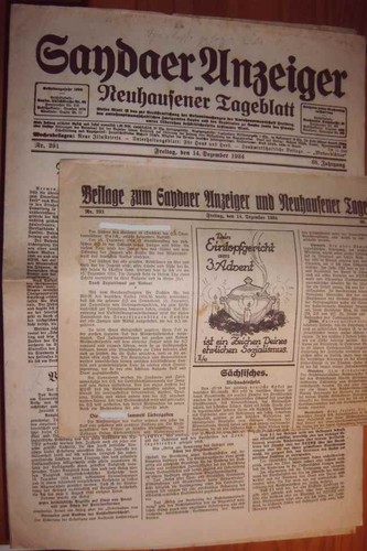 Sayda neuhausen zeitung - sayda,