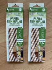 Papier Trinkhalme 2x 24 Stück