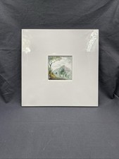 Wandfliese Porzellan Landschaftsbild Majolika Manufaktur 34 x 34 cm Sammlerstück