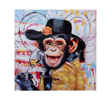 Formano Wandbild Affe mit Hut