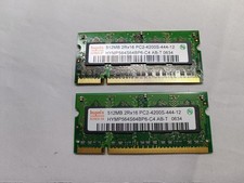 2x 512MB DDR2 Arbeitsspeicher RAM Hynix PC2-4200S-444-12 gesamt 1GB