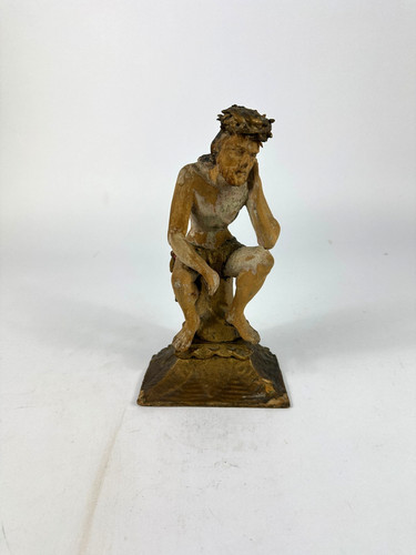 Antike heiligenfigur christus - heiligenfigur,