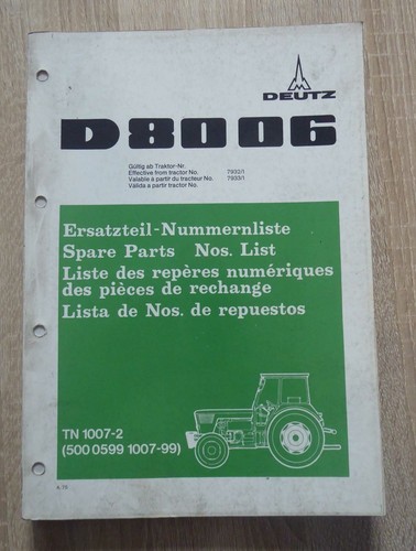 Deutz schlepper d80006 - deutz,