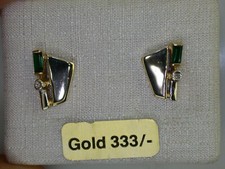 Gelb+Weißgold Ohrstecker