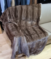 NEU! Nerz  Decke ganze Felle  Pastell ECHT PELZ FELLDECKE FELL  REAL FUR MINK