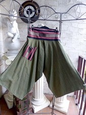 4370   ar Haremshose, M/L, Grün, Mehrfarbig